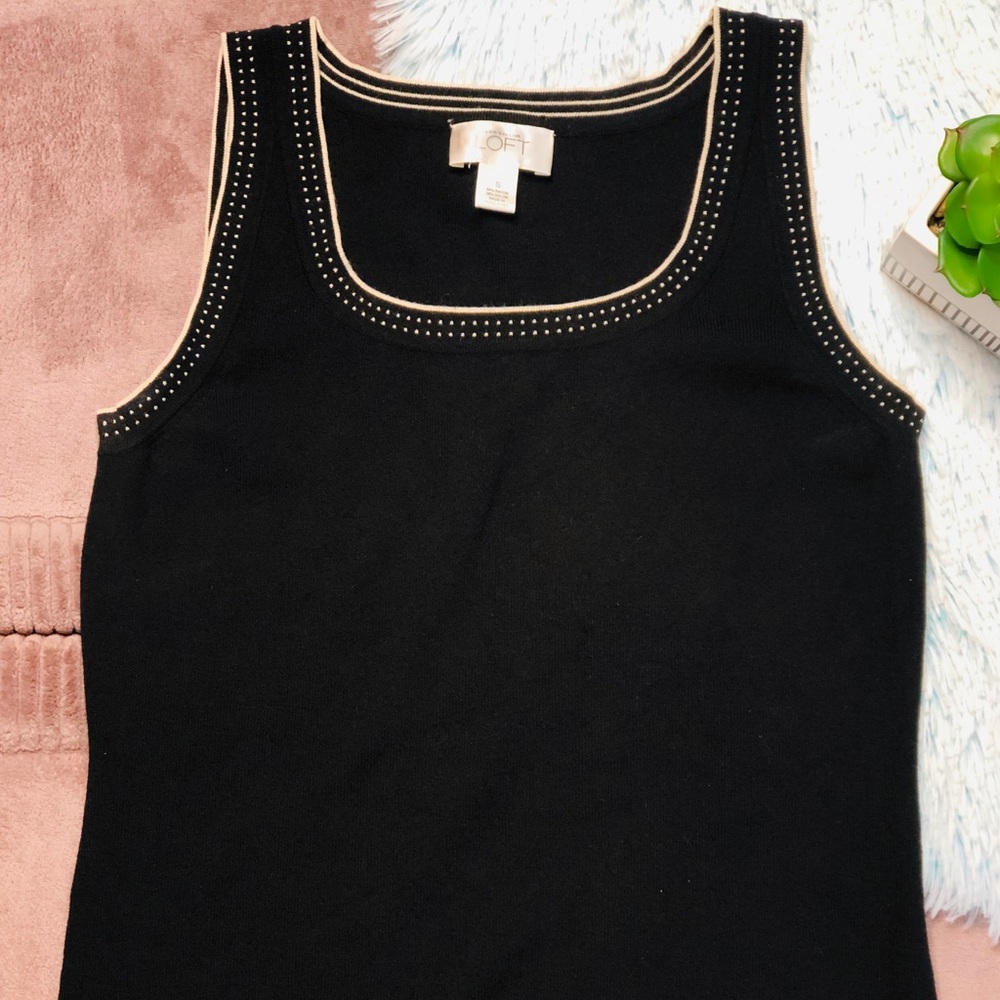 Ann Taylor LOFT Blouse Sleeveless Black